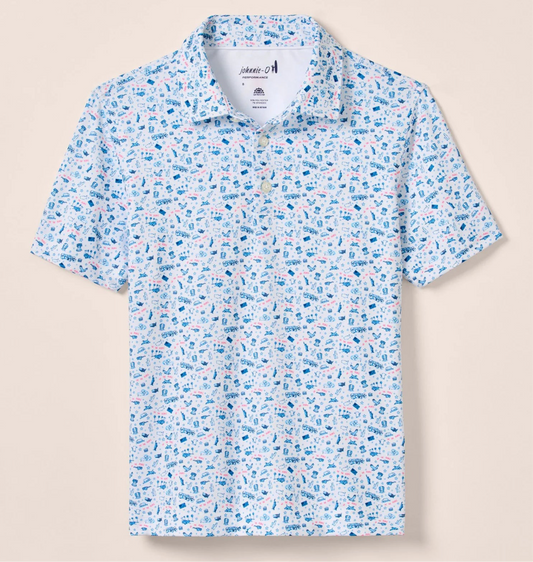 JO Merica Featherweight Performance Polo in Barracuda by Johnnie-O