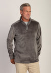 Apres Lux Sueded Cord 1/4 Zip Pullover in Vintage Grey by True Grit