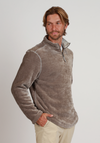 Apres Lux Chenille Quarter-Zip in Grey by True Grit