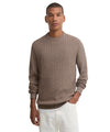 Herringbone Knitted Crew in Stone by Barbour