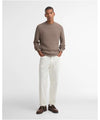 Herringbone Knitted Crew in Stone by Barbour