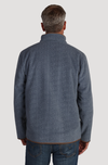 Herringbone Zip Fleece Jacket in Blue by True Grit