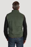 Herringbone Fleece Zip Vest in Dark Green by True Grit