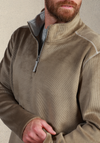 Apres Lux Sueded Corduroy Quarter-Zip in Tobacco by True Grit
