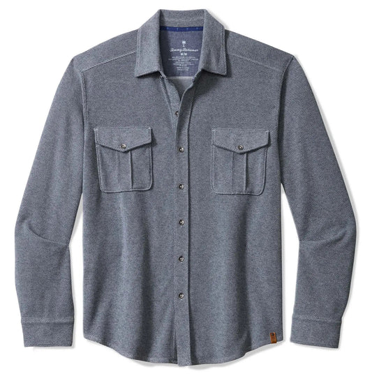Fireside Coast Flannel Button-Up Shirt In Dress Blues by Tommy Bahama