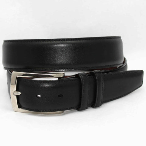 Italian Burnished Calfskin Belt in Black by Torino Leather Co.