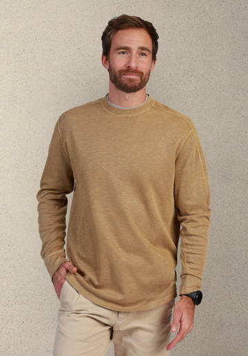 Jackson Modern Thermal Crewneck in Dark Rye by True Grit