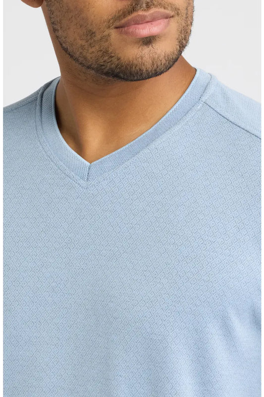 Keyport Diamond V-Neck in Polar Sky by Tommy Bahama
