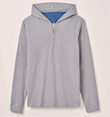 Watters DriRelease Performance 1/4 Zip Hoodie in Seal by Johnnie-O
