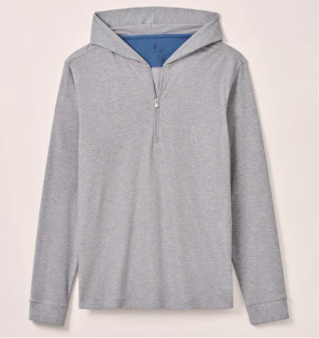 Watters DriRelease Performance 1/4 Zip Hoodie in Seal by Johnnie-O