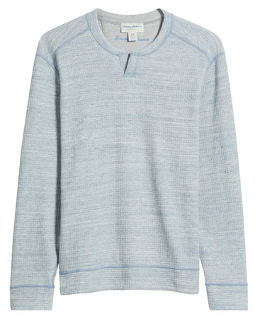 Fairmonte Flip Abaco Long Sleeve Shirt in Dockside Blue Heathe by Tommy Bahama