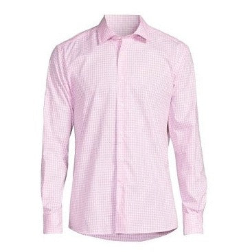 Organic Cotton Gingham Shirt in Pink by Scott Barber