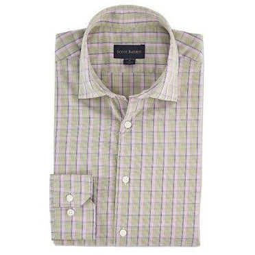 End-On-End Classic Check Shirt in Lime by Scott Barber