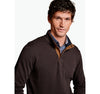Knit Jacquard Quarter-Snap Pullover in Brown by Johnston & Murphy