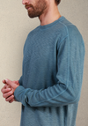 Jackson Modern Thermal Crewneck in Mineral Blue by True Grit