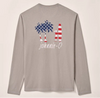 US Palm Long Sleeve Pocket T-Shirt in Steel by Johnnie-O