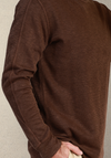 Jackson Modern Thermal Crewneck in Chocolate by True Grit