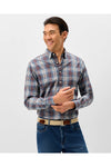 Scotia Plaid Long Sleeve Shirt in Port by Johnnie-O