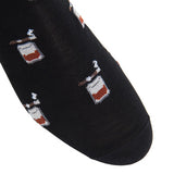 Black with Whiskey Brown, Ash, and Red Bourbon with Cigar Mid-Calf Socks by Dapper Classics