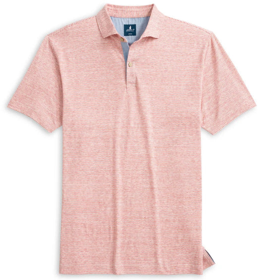 Thatcher Slub Cotton Blend Polo in Slate Rose by Johnnie-O