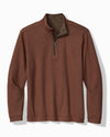 Flipview Reversible Half-Zip Sweatshirt in Brownstone Heather by Tommy Bahama