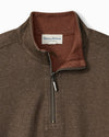 Flipview Reversible Half-Zip Sweatshirt in Brownstone Heather by Tommy Bahama
