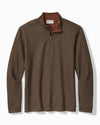 Flipview Reversible Half-Zip Sweatshirt in Brownstone Heather by Tommy Bahama
