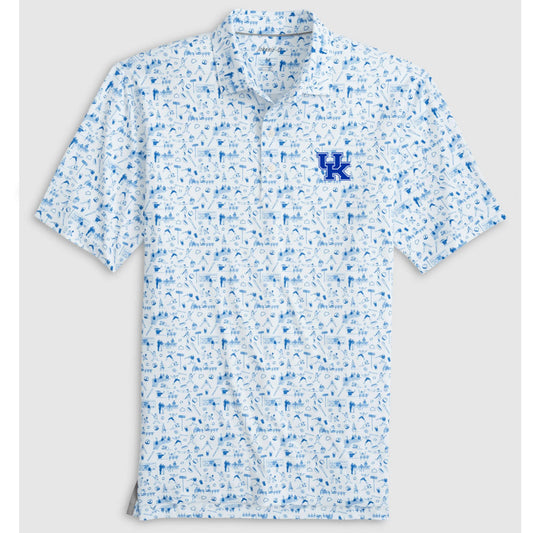 University of Kentucky Ballpark Jersey Performance Polo in Royal by Johnnie-O