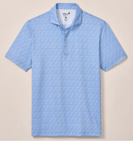 Kiwi Performance Jersey Polo in Palisades Blue by Johnnie-O