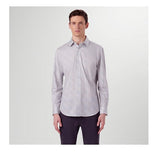 James Coin Dots OoohCotton Shirt in Chalk by Bugatchi