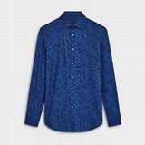 James Marbled OoohCotton Shirt in French Blue by Bugatchi