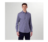 James Geometric OoohCotton Shirt in French Blue by Bugatchi