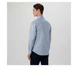 James Geometric OoohCotton Shirt in Air Blue by Bugatchi