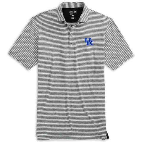 University of Kentucky Clipperr Polo in Black by Johnnie-O