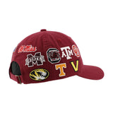 SEC Hat in Crimson by Zephyr - NEW TEAMS JUST ADDED!