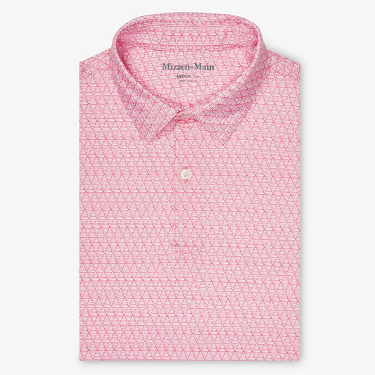 Halyard Polo in Rose Diamond Mirage by Mizzen+Main