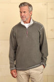 Melange Soft Fleece 1/4 Zip Pullover in Vintage Olive by Tru Grit