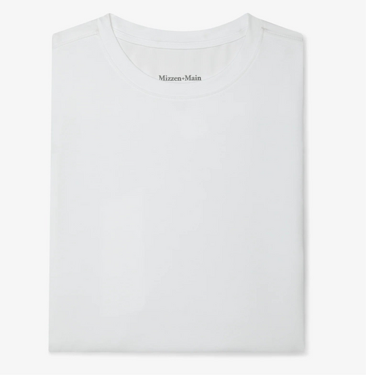 Knox T-Shirt in White Solid by Mizzen+Main