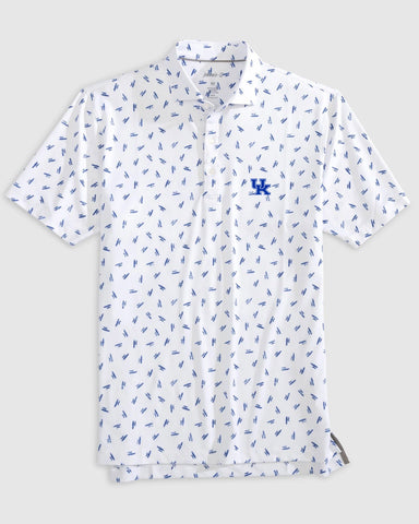 University of Kentucky Exeter Printed Jersey Performance Polo in Royal by Johnnie-O