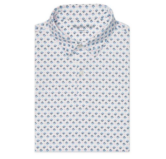 Halyard Polo in Provence Layered Diamond by Mizzen+Main