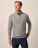 Mayfair Cashmere Quarter Zip Sweater in Charcoal by Johnnie-O