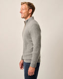 Mayfair Cashmere Quarter Zip Sweater in Charcoal by Johnnie-O