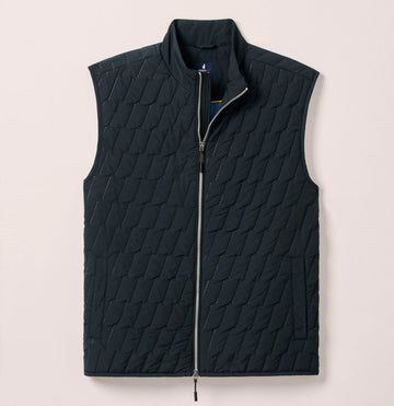 Belfry Quilted Puffer Vest in Black by Johnnie-O