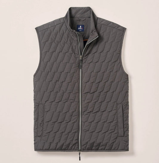 Belfry Quilted Puffer Vest in Dark Gray by Johnnie-O