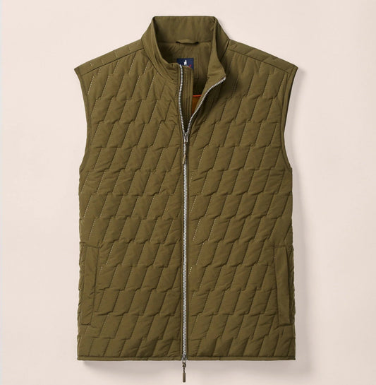 Belfry Quilted Puffer Vest in Mangrove by Johnnie-O