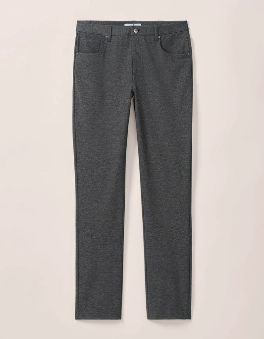 Burbank Stretch Knit 5-Pocket Pant in Charcoal by Johnnie-O