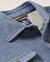 Carl Stretch Knit Flannel Lodge Shirt in Laguna Blue by Johnnie-O