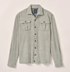 Carl Stretch Knit Flannel Lodge Shirt in Light Gray by Johnnie-O