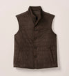 Corde Top Shelf Faux Suede Quilted Vest in Coffee by Johnnie-O