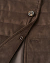 Corde Top Shelf Faux Suede Quilted Vest in Coffee by Johnnie-O